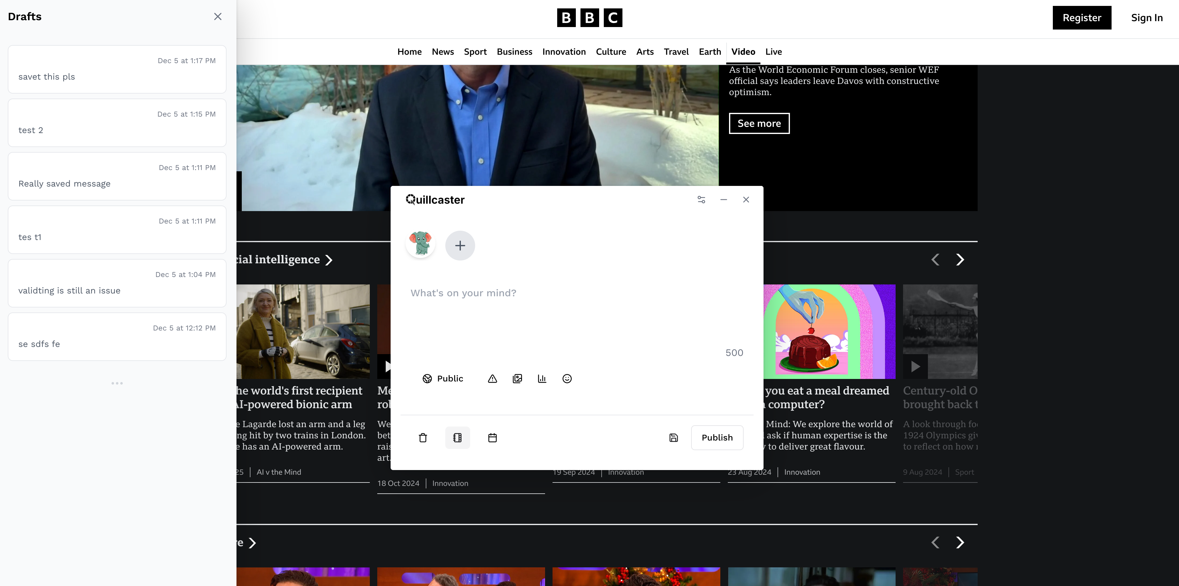 Posting Dialog: Post content to social networks
